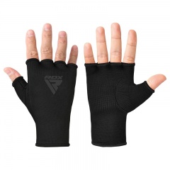 RDX Sports HI Half-Finger Inner Boxing Gloves (Black)
